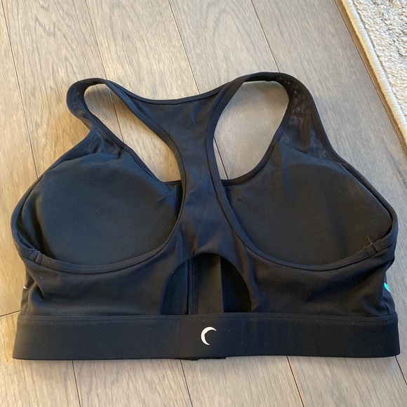 ZYIA Black Rhombus Mirage Luxe Access Bra Front Zip Iridescent - Picture 4 of 6